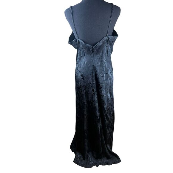 Victoria secrets Large 90’s gold label black goth sexy maxi sleep gown slip - Picture 4 of 9
